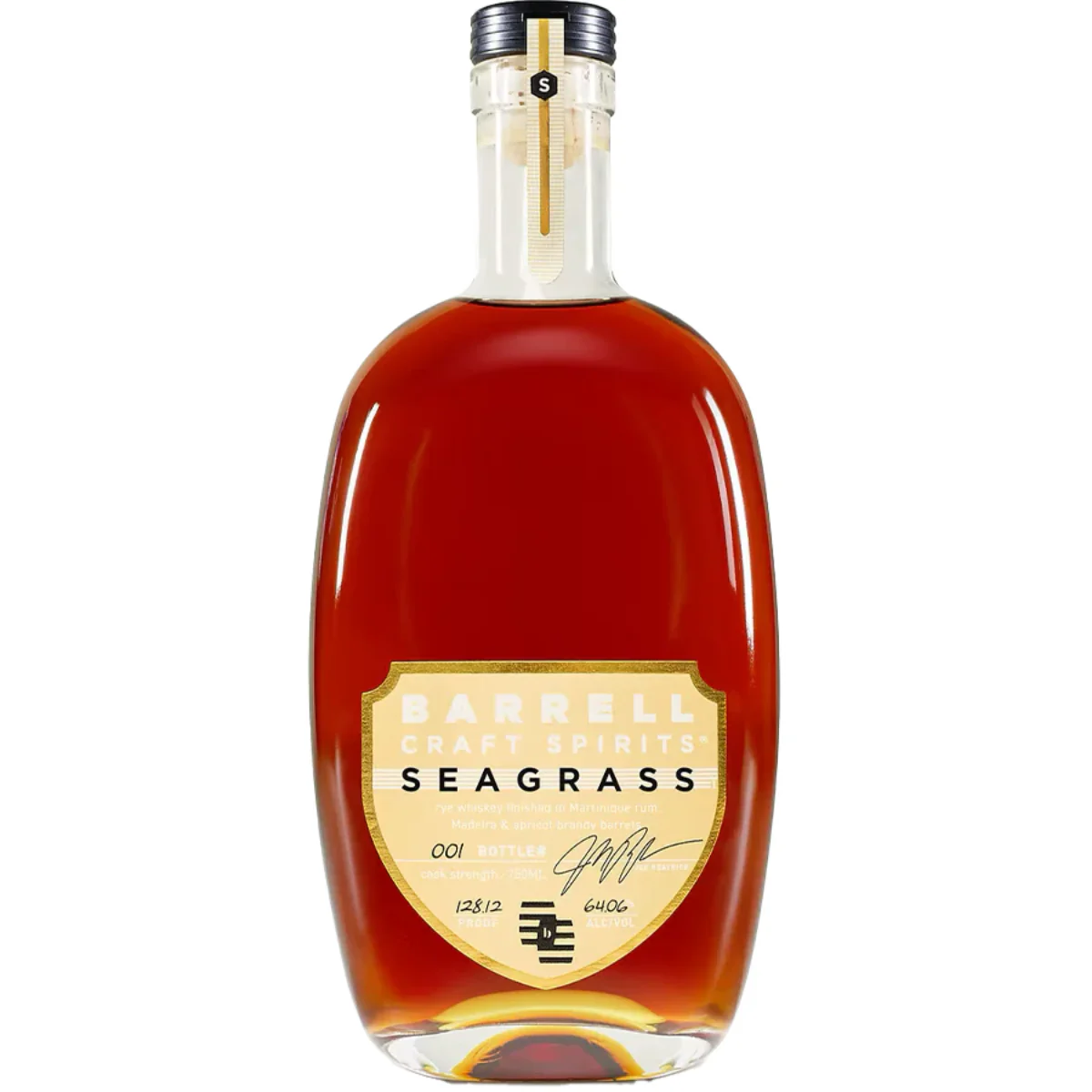 Barrel Craft Spirits Seagrass Cask Strength Gold Label Rye 750 ml
