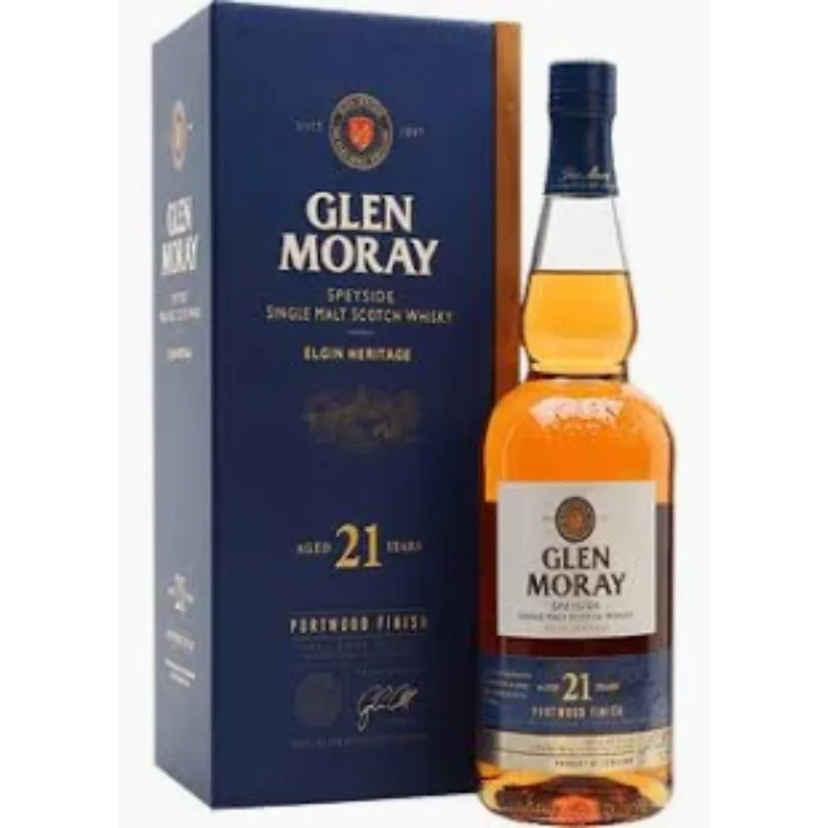 Glen Moray Speyside Single Malt Scotch Elgin Heritage Portwood Finish Whisky 21 year 750 ml